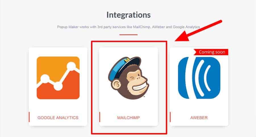 Select Mailchimp Popup Extension 