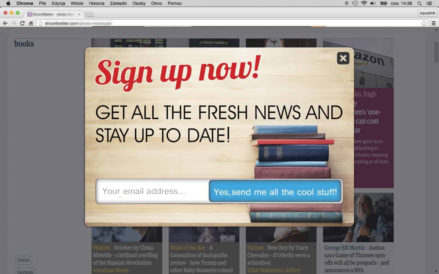 Sign up popup mistakes