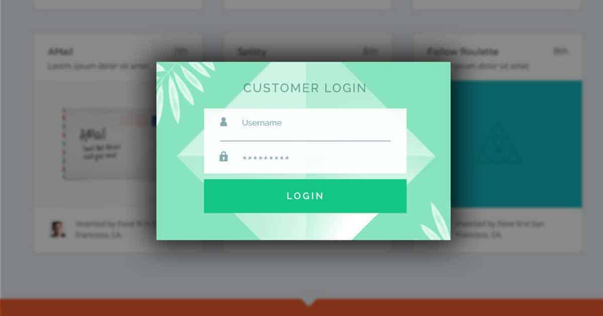 Gating popups customer login