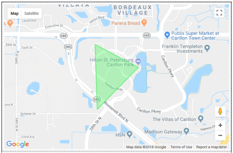 google map integration triangle