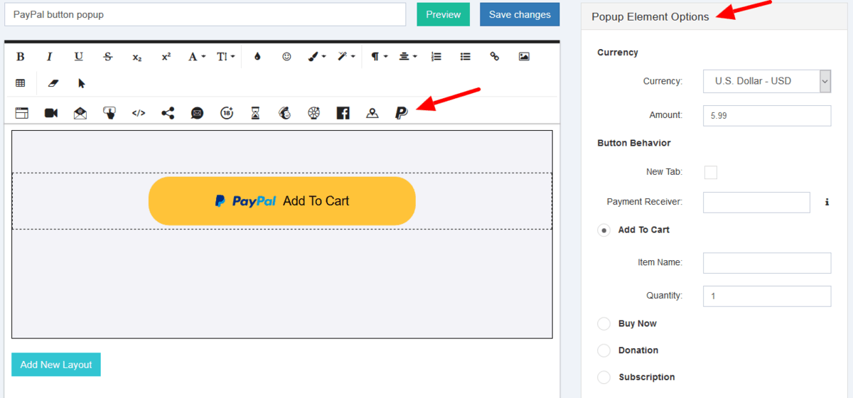 set up a PayPal button