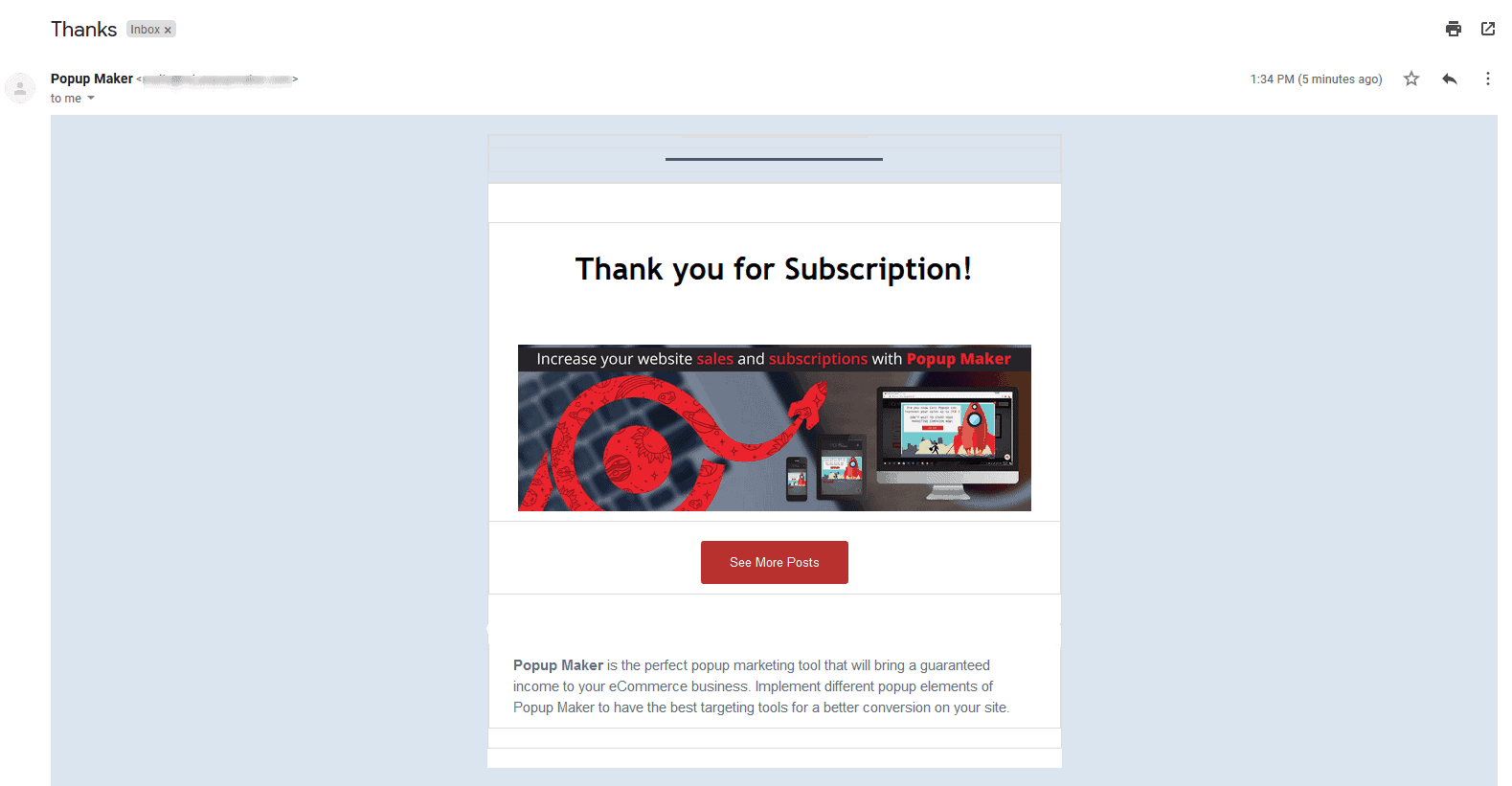 thank you for subscription email autoresponder