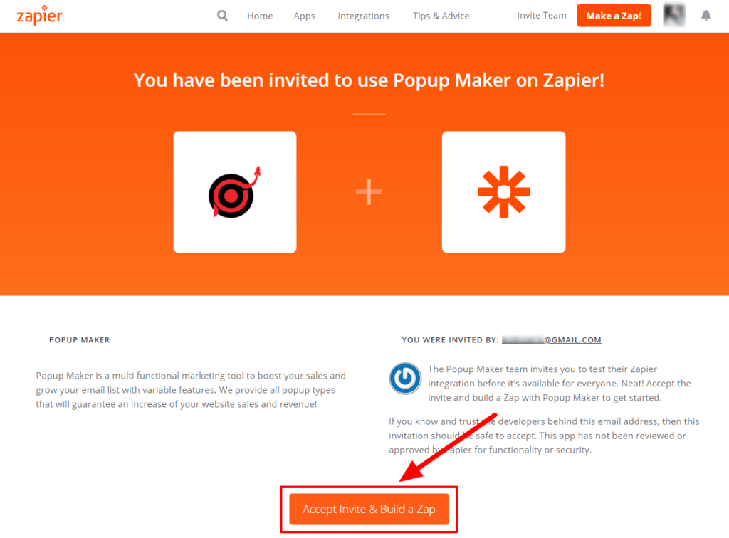 zapier integration getting started