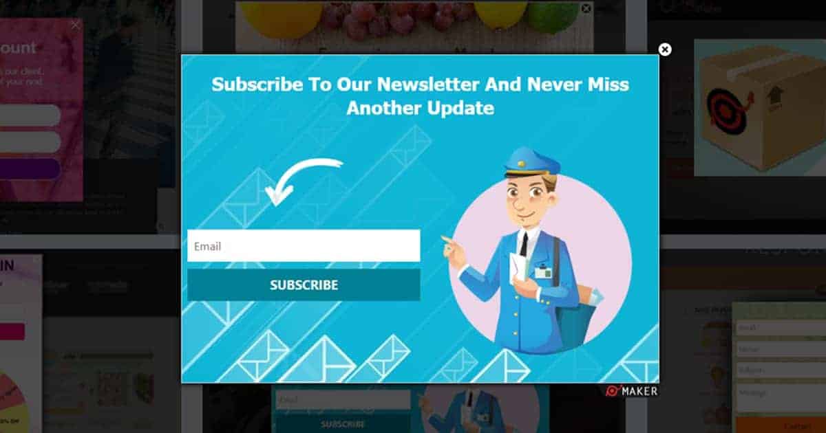 newsletter subscription popup