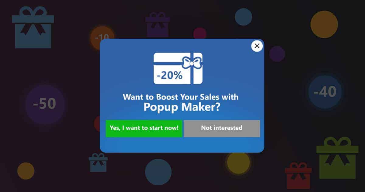 boost sales popup