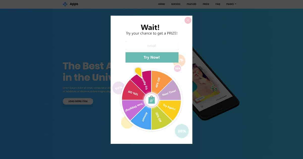 Spinner+Subscription popup - Popup Maker