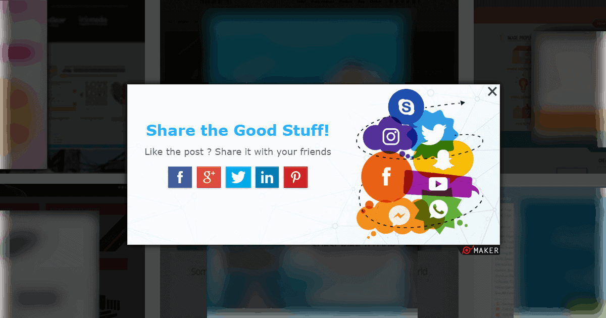 social sharing popup maker