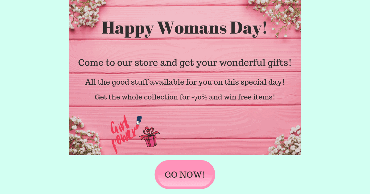 2. Womans day newsletter - Popup Maker