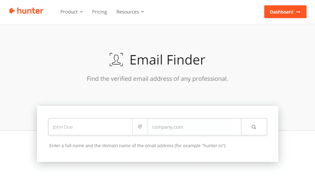 Hunter email finder automation tool