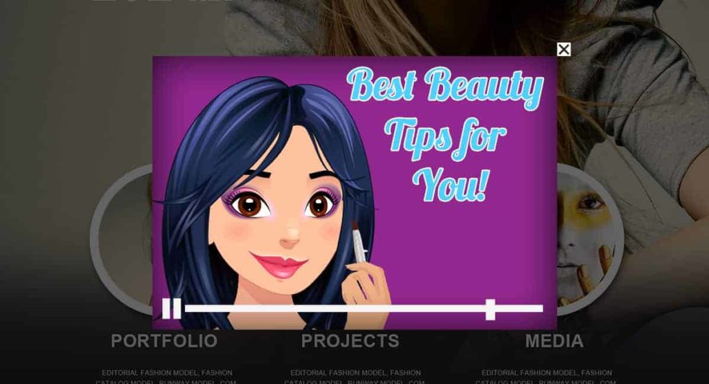 Beauty Tutorial Video Popup