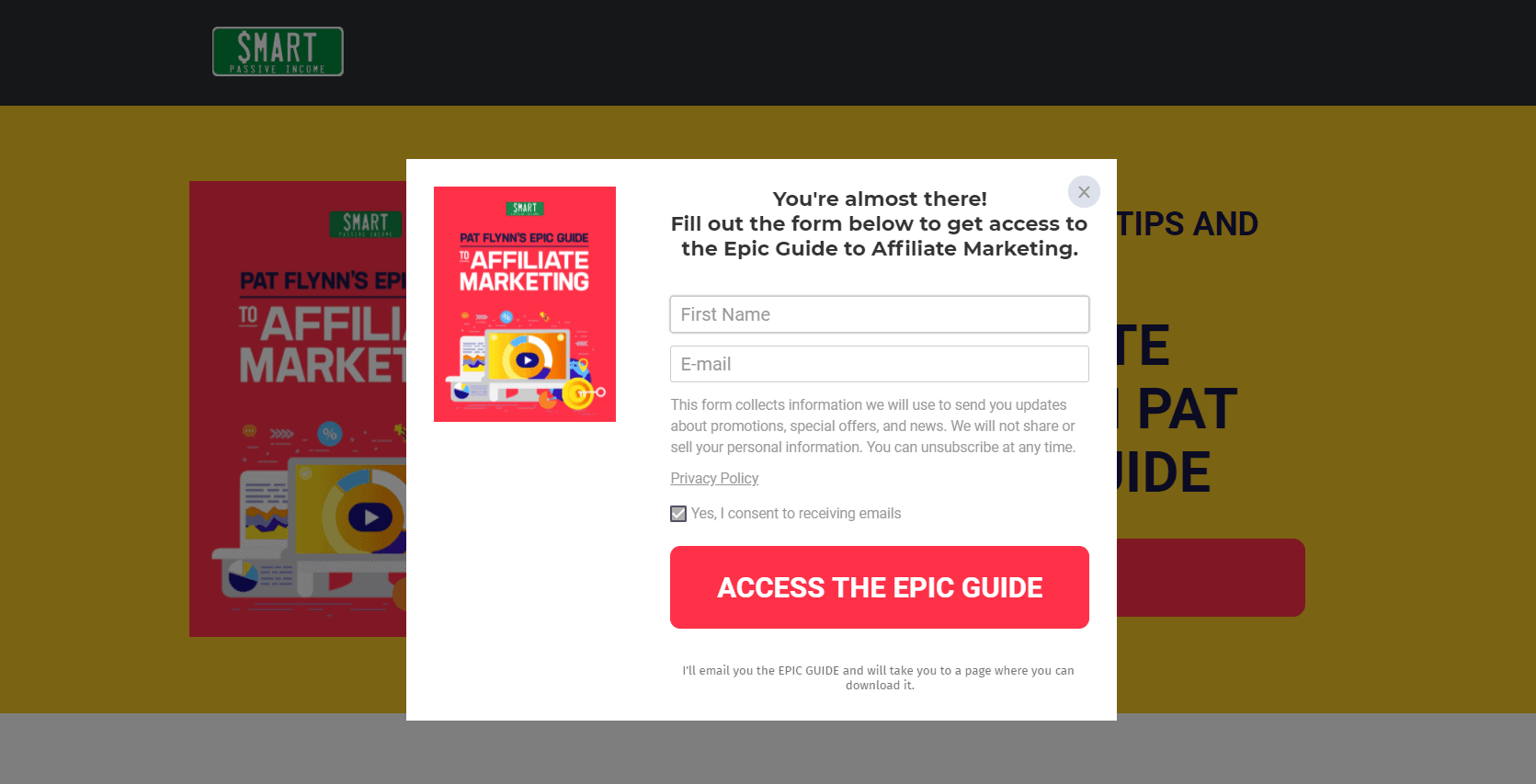 access epic guide popup
