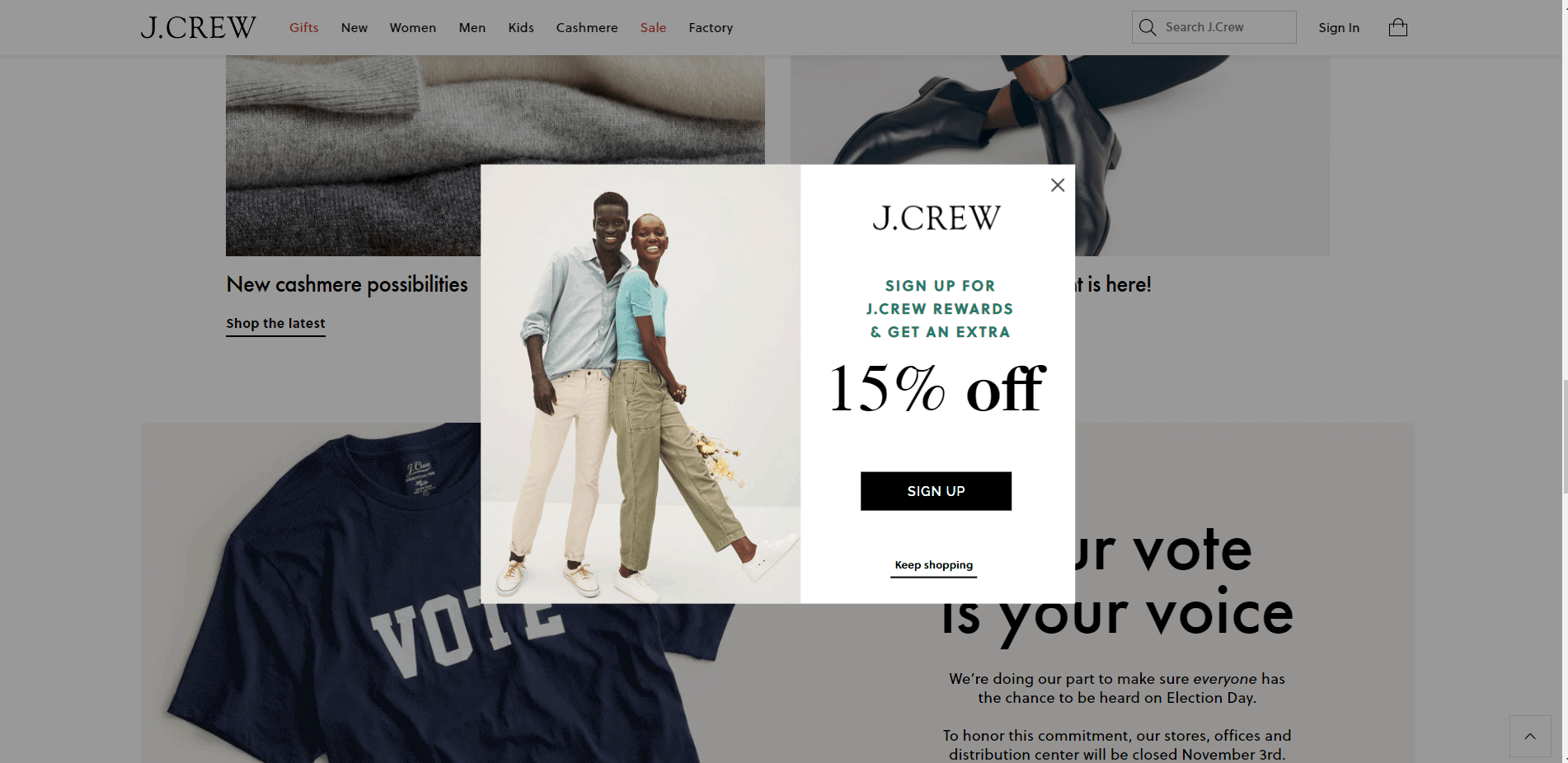 authentic brand popup