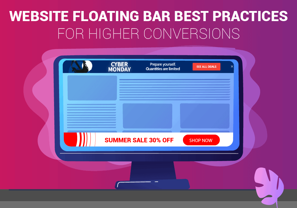 Website floating bar