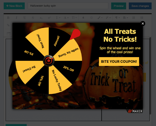 Spin to Win Coupon Popup, Wheel Popup to Boost Engagement